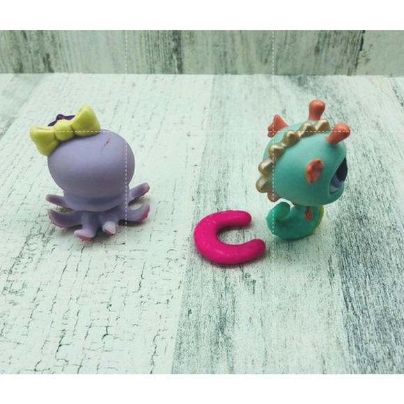 Lps Littlest Petshop Seahorse & Octopus Vintage - Picture 2 of 3